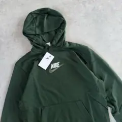 NIKE Sパーカー グリーン ロゴ ホワイト グレー スウェット