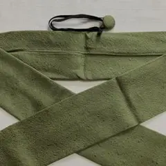 帯揚げ　濃いめの抹茶