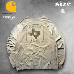 【激レア】Carhartt テキサス限定 鬼フェード ロングTシャツ L