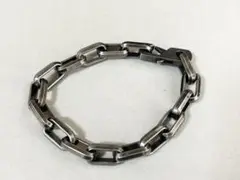 シルバー ブレスレット ブラック加工 フック珍デザイン 美品