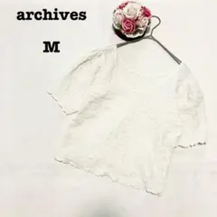archives アルシーヴ　レディース　半袖カットソー　Mサイズ　ホワイト　白