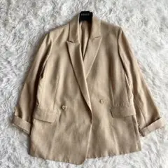 未使用級 2024SS✨Plage R'IAM AIR ジャケット リネン セール】【R'IAM】リネンノーカラージャケット（ノーカラー