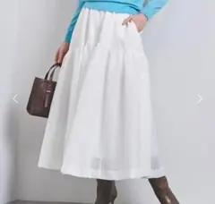 極美品✨UNITED ARROWS　AIRY ジャカード ティアードスカート