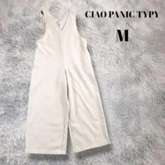 【チャオパニックティピー】サロペット (M) オーバーオール アイボリー ワイド