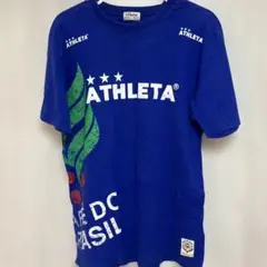 ATHLETA 青 Tシャツ ロゴ入り　Lサイズ