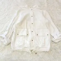 leilian レリアン プラスハウス リネンコットンブレンドジャケット 13+