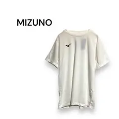 【ミズノ】未使用品　Tシャツ 半袖　ロゴ　プリント　スポーツ　ホワイト　L