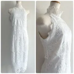 KAREN MILLEN UK10 カットワークレース タイトドレス