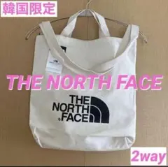 韓国限定ノースフェイス　ビッグロゴ トート　キャンバスショルダーバッグ　斜め掛け