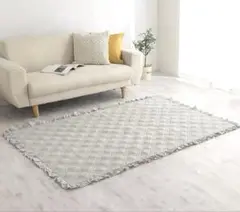 ♡新品♡コットンラグ ベビーマット ソファカバー グレー 130×190