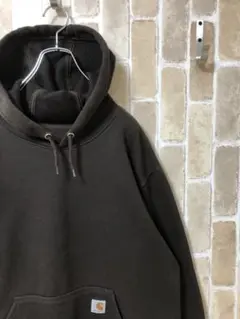 【CARHARTT】定番 ワンポイントロゴ パーカー ビックシルエット 肉厚