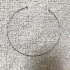 シンプル シルバーチョーカー ボールエンド