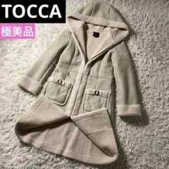☆極美品☆ TOCCA フェイクムートン ロングコート フード付き ビックサイズ
