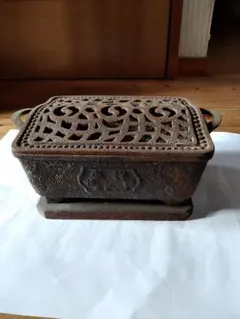 古いやぐらこたつ 行火 火鉢 香炉 花器 木製 陶器 両開き 古道具 レトロ Amazon.co.jp: 日本のアンティーク 行火炉 鳳凰装飾 あんか 猫