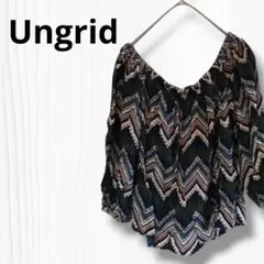 ungrid アングリッド 【F】オフショル トップス アフリカン 総柄