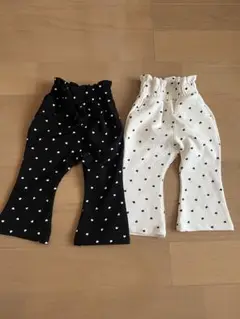ハート柄フレアパンツ 2点セット　コトリ