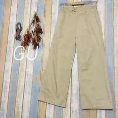 【ジーユー】レディース　パンツ　チノパン　ワイドパンツ　カジュアル　M