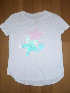 GAP ギャップ　スパンコール　星デザイン　ホワイト　白　Tシャツ　美品