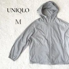 ユニクロ　UNIQLO uvパーカー　uvカット　ライトグレー　M 撥水加