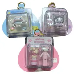 サンリオ　ミニチュアパッケージチャーム　セット　3種　　ミニチュアトイ