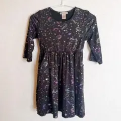 Emma & Elsa 宇宙柄 七分袖ワンピース 10号
