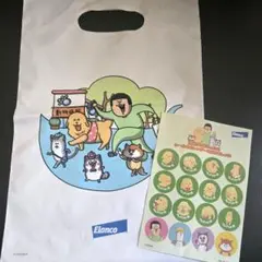 まめきちまめこ キャラクターシールと手提げ袋セット　クレデリオ