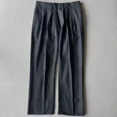 美品 NEAT ニート シルク100% 2タックスラックス グレー 48