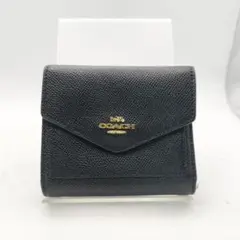 コーチ　折財布　財布　ウォレット　シグネチャー　ブラック