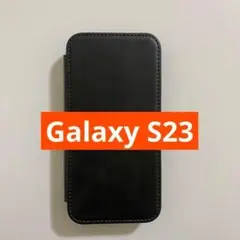 Galaxy S23 マグネット式　ブラック 手帳型ケース カードポケット付き