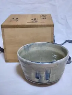 【某お茶人買取品】日本伝統工芸士会会長　瀬戸赤塚焼【梅村晴峰】造　織部茶碗 某お茶人買取品】日本伝統工芸士会会長 瀬戸赤塚焼【梅村晴峰
