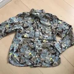 ▽ビームス 長袖 シャツ ブラウス 130 鳥 バード 綿 ビームスミニ