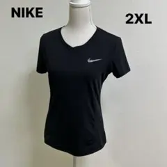 ナイキランニング　2XL 半袖 Tシャツ　ドライシャツ　3L ブラックジョギング