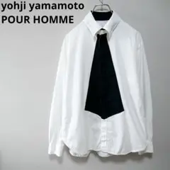 yohji yamamoto POUR HOMME ネクタイデザインシャツ