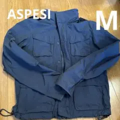 ASPESI ネイビー ナイロンジャケット XS収納袋付き ASPESI ネイビー ナイロンジャケット XS収納袋付き ASPESI