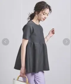 【nana様】UNITED ARROWS P ペプラム ショートスリーブ ニット