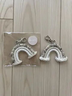 レインボー マクラメ キーホルダー repiro