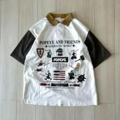 レア ビンテージ　ポパイ POPEYE ポロシャツ 日本製 ビックサイズ XL