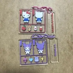 サンリオ　プラスチックモデル　アクリルキーチェーン　ハローキティ　クロミ　ガチャ
