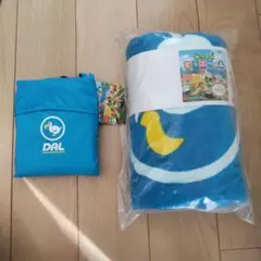 DAL どうぶつの森 タオル 120×70cm 青＆エコバッグ