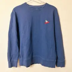 SURF'S UP 長袖トレーナー 犬 青 Mサイズ