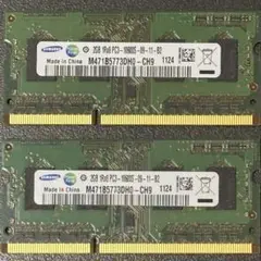 サムスン ノートパソコン用メモリ DDR3 2GB 2枚 合計4GB