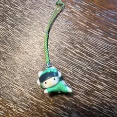 キティちゃんとエイトレンジャーコラボ 緑色のストラップグリーン！