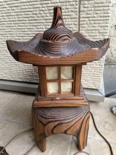 昭和レトロ焼杉行灯