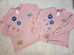 BabyDoll お揃い袖メッセージロングTシャツ 長袖ロンT ペアルック