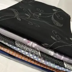 ま-736 着物　単衣　ポリエステル　洗える着物　まとめ売り　8枚