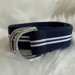 ポロラルフローレン★ベルト★ダブルリング★青系★美品