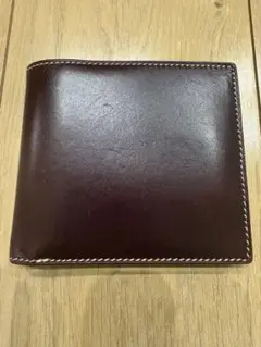 万双 折りたたみ財布 二つ折 札入れのみ ブラウン