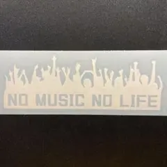 NO MUSIC NO LIFE カッティングステッカー 音楽 フェス ライブ