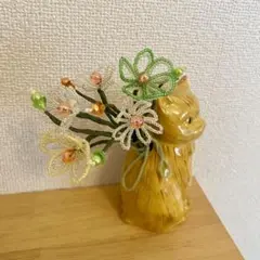 ビーズフラワー 花束 一輪挿し インテリア雑貨 ハンドメイド 送料込み
