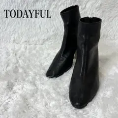 【美品】TODAYFUL トゥディフル ソフトレザーブーツ ショート 黒